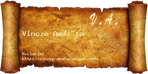 Vincze Amáta névjegykártya
